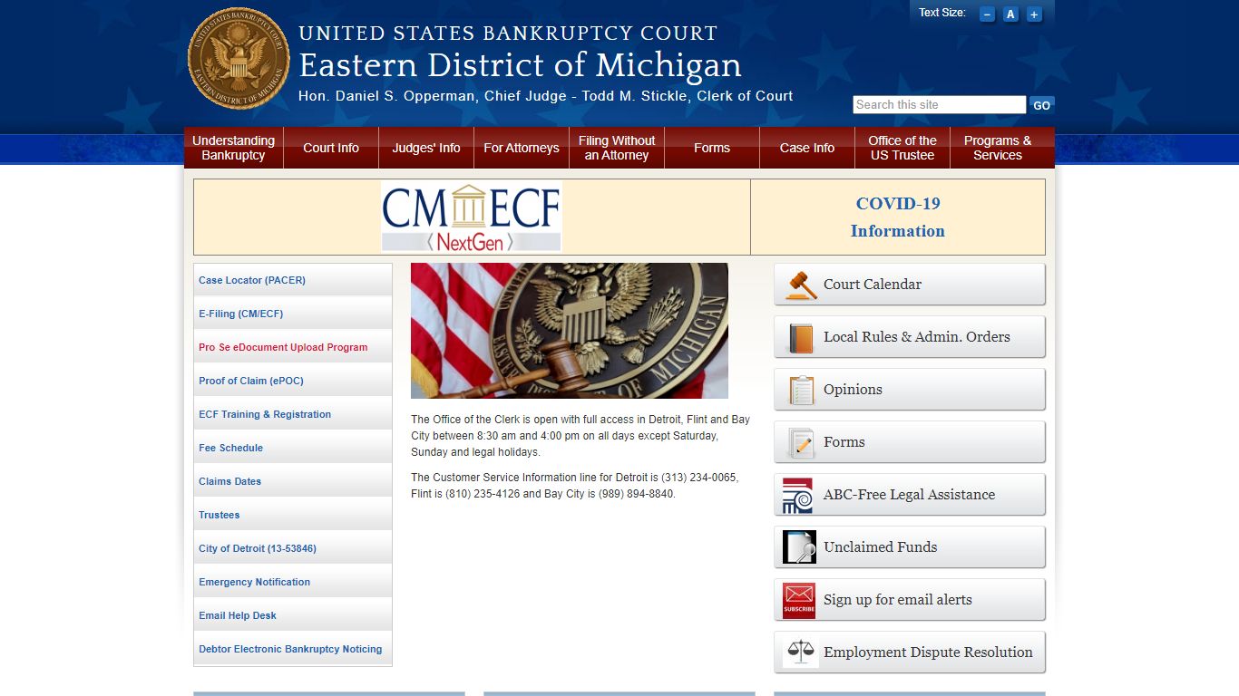 Eastern District of Michigan | United States Bankruptcy Court