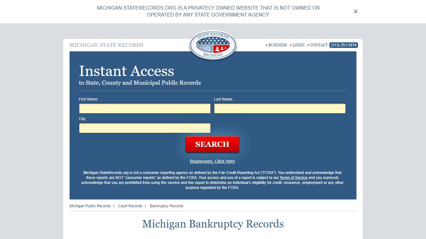 Michigan Bankruptcy Records | StateRecords.org